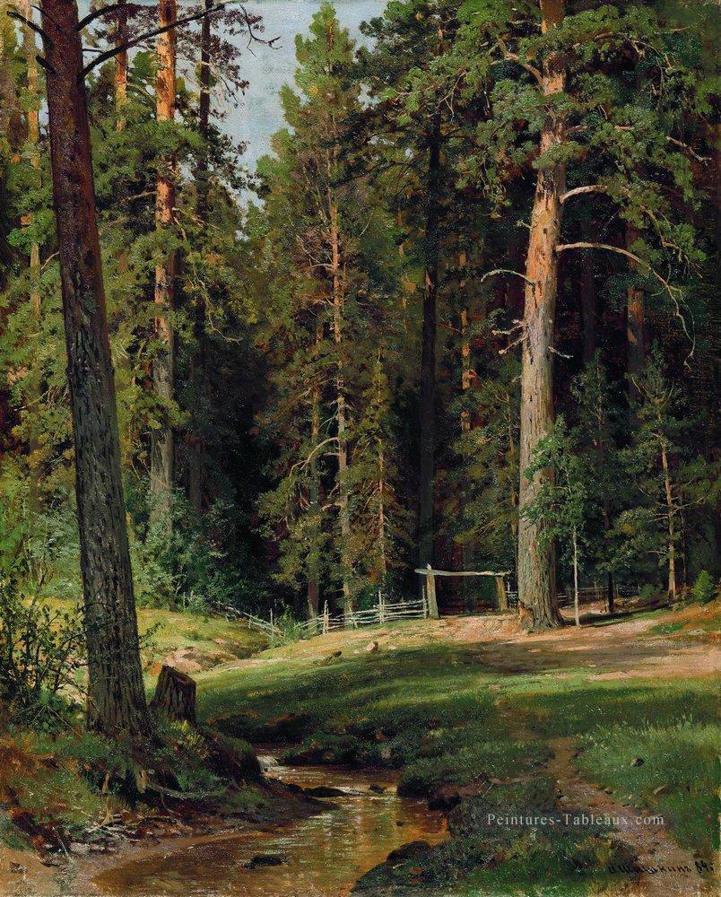 bord de la forêt 1884 paysage classique Ivan Ivanovitch Peintures à l'huile